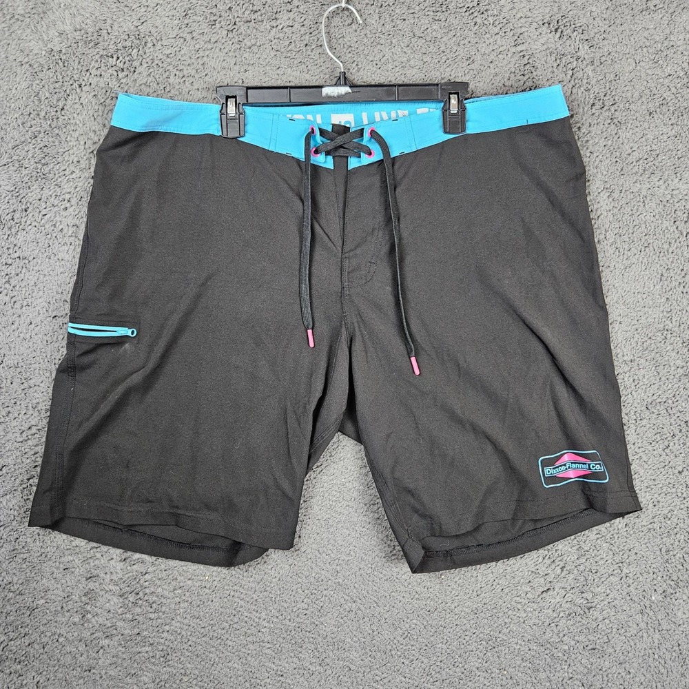 Dixxon Flannel Co Mens‎ Board Shorts Size 42 Black Swim Trunks